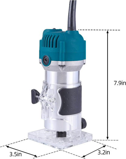 Router Tool - Handheld Wood Trimmer  for Slotting, Trimming, and Carving