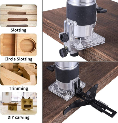 Router Tool - Handheld Wood Trimmer  for Slotting, Trimming, and Carving