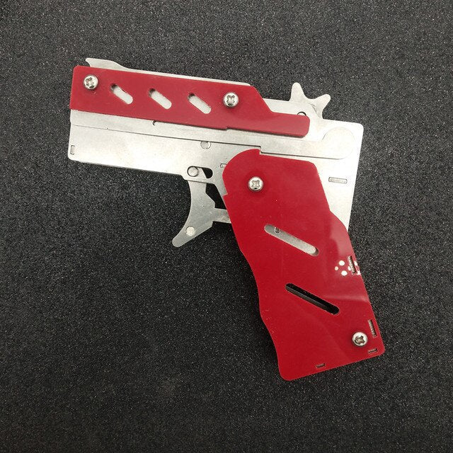 Rubber Band Toy Gun with Keychain - Outdoor Shooting Game for Kids & Adults