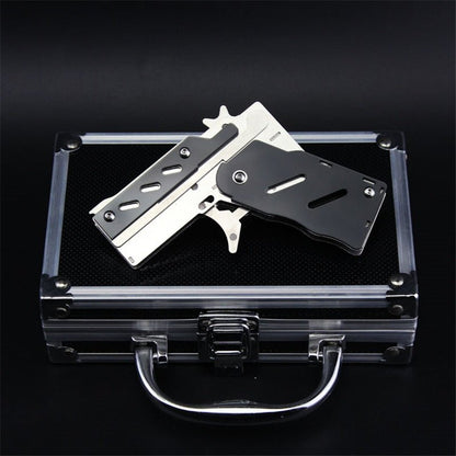 Rubber Band Toy Gun with Keychain - Outdoor Shooting Game for Kids & Adults