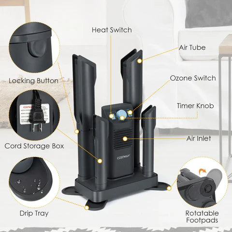 Powerful Multipurpose Electric Shoe Boot Glove Warmer Dryer