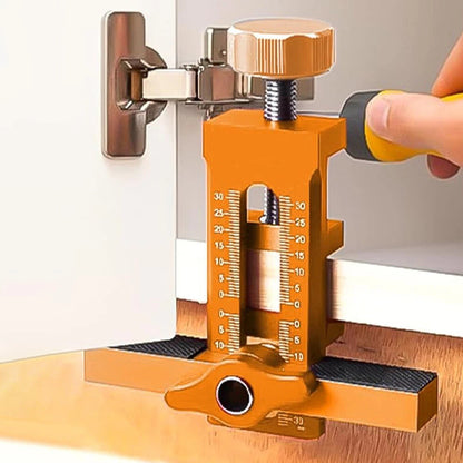 Aluminum Cabinet Door Installation Jig – Adjustable Woodworking Positioning Tool for Fast, Accurate Closet Door Mounting (7–40mm Clamping Range)