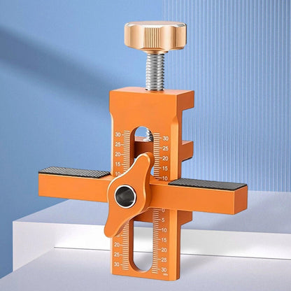 Aluminum Cabinet Door Installation Jig – Adjustable Woodworking Positioning Tool for Fast, Accurate Closet Door Mounting (7–40mm Clamping Range)