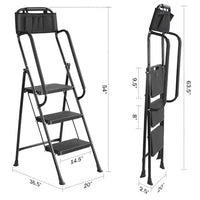 3 Step Stool Ladder With Handrails 330 Lbs