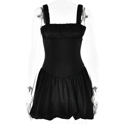 Satin Corset Mini Dress - Sleeveless Backless A-line Club Party Sexy Dress