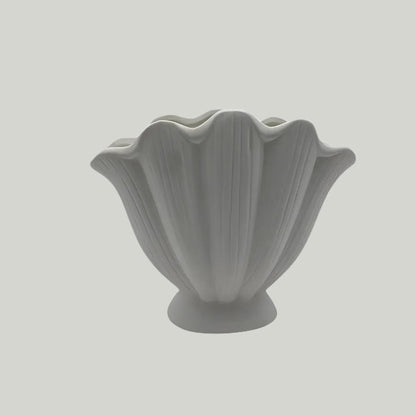 Ceramic SeaShell Vase - Floral Arrangement and Terrarium Room Decoration Accessories
