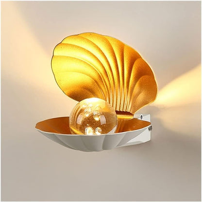 Seashell Wall Lamp - Creative Exterior Wall Light Fixture, LED Clam Shell Pearl Lights