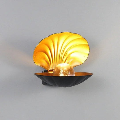 Seashell Wall Lamp - Creative Exterior Wall Light Fixture, LED Clam Shell Pearl Lights