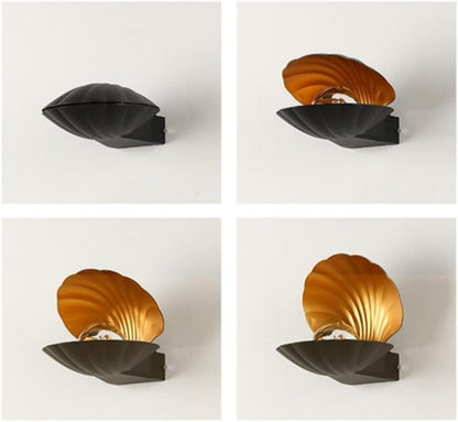Seashell Wall Lamp - Creative Exterior Wall Light Fixture, LED Clam Shell Pearl Lights