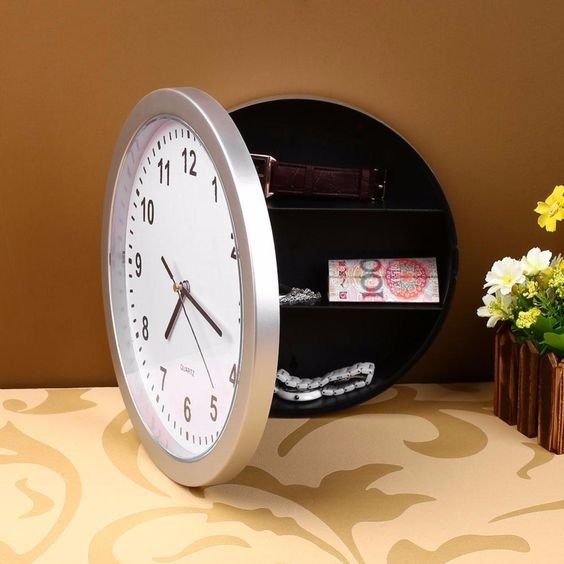 Secret Wall Clock  - Mechanical Storage Box
