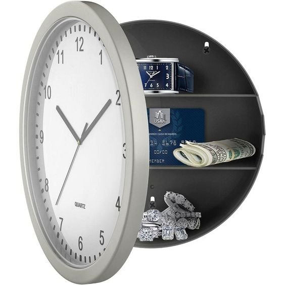 Secret Wall Clock  - Mechanical Storage Box
