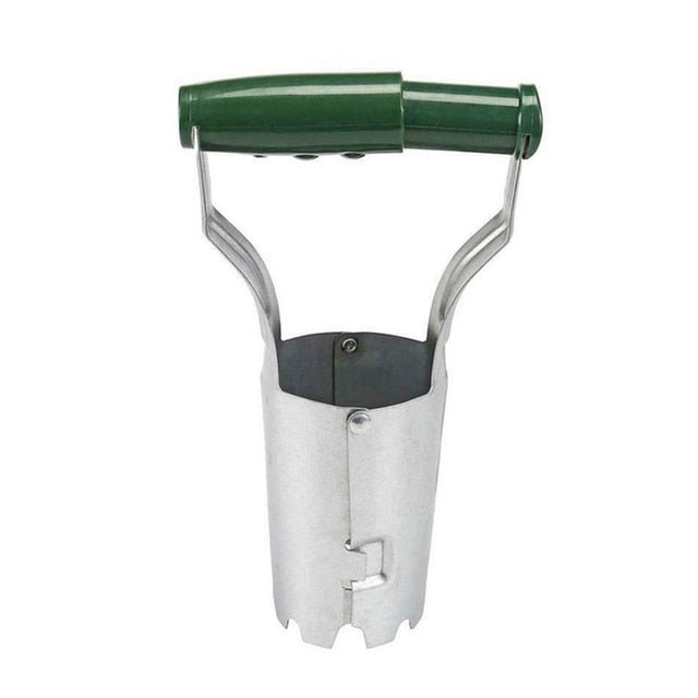 Seedling Transplanter Tool - Bend Free Tool for Planting Bulbs - Automatic Soil Release for Digging/Refilling Hole