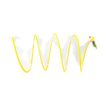 Self-Play Hunting Tunnel Cat Spiral Toy - Indoor Cat Spring Toy Activity Structure, Portable and Foldable Toy