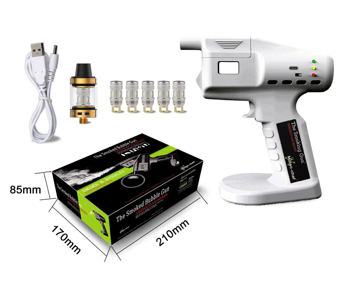 Cocktail Bubble Smoke Gun Kit – Electric Aroma Bubble Gun for Drinks