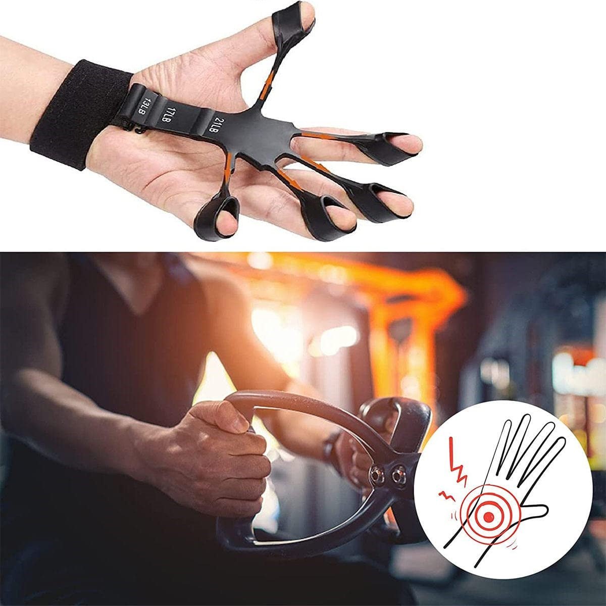 Silicone Finger Trainer – Hand Grip Strengthener & Resistance Expander for Training & Rehabilitation