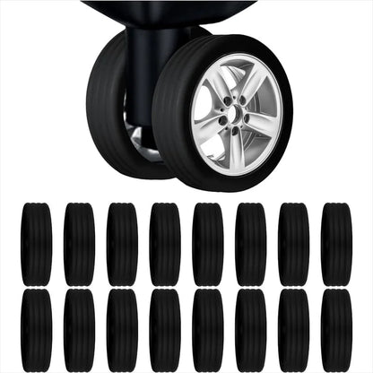 Silicone Luggage Wheel Covers - Stretch Bands for Double-Wheel Spinner Casters