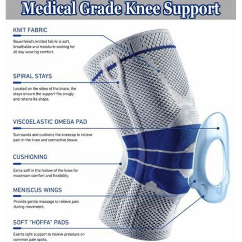 Silicone Spring Knee Compression Sleeve with Side Stabilizers