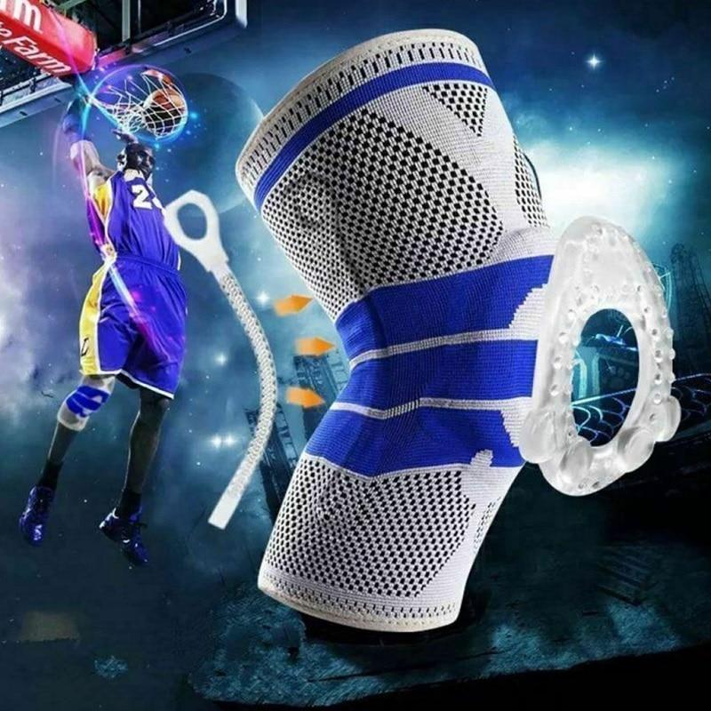 Silicone Spring Knee Compression Sleeve with Side Stabilizers