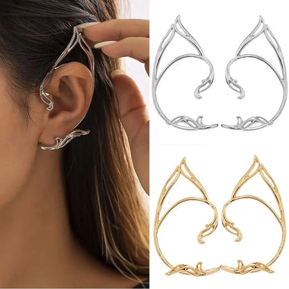 Korean Elf Fairy Earrings  – Hollow Cat Ear Hook Jewelry for a Magical Look