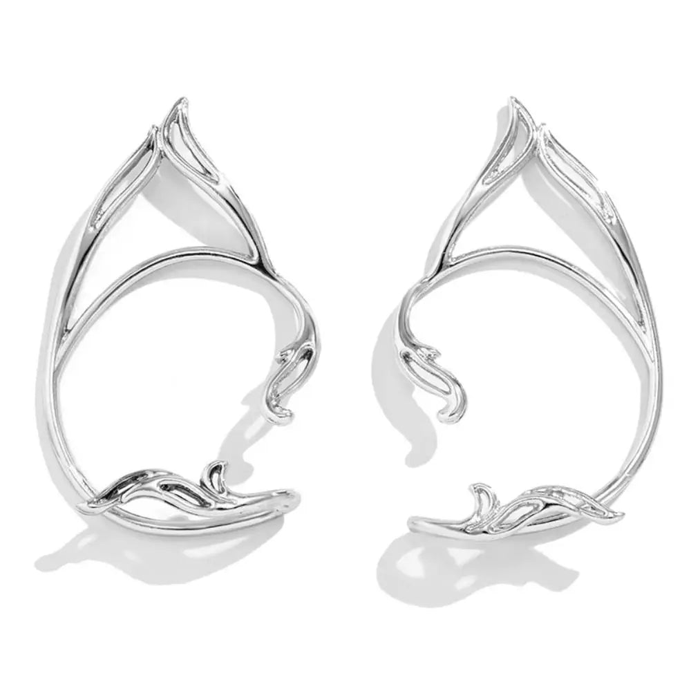 Korean Elf Fairy Earrings  – Hollow Cat Ear Hook Jewelry for a Magical Look