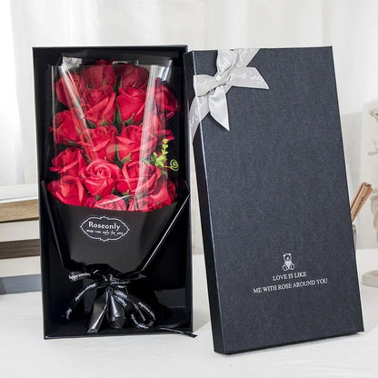 Simulated Rose Soap Flower Gift Box - Suitable For Valentine's Day, Confessions, Weddings, Birthday Gifts For Girlfriend