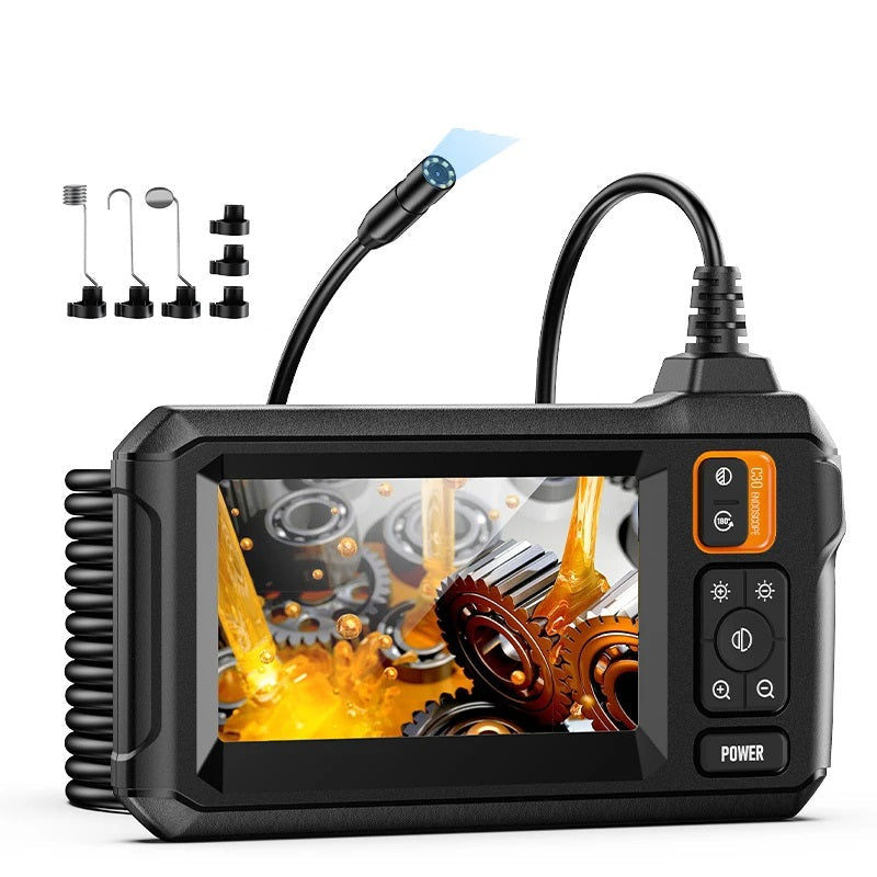 Endoscope Camera with Light - 4.3" Waterproof, High-Definition Snake Lens for Men's Gadgets, Car or Pipe Inspection