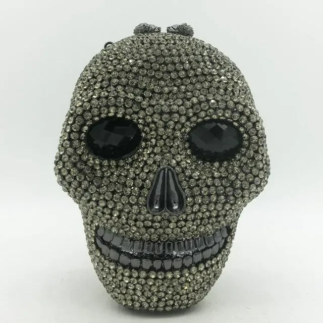 Skull Clutch Bag - Halloween Women's Crystal Party Clutch Bag