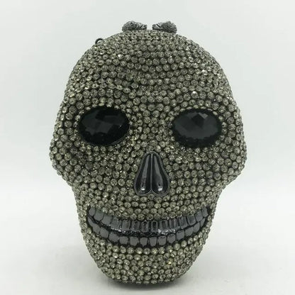 Skull Clutch Bag - Halloween Women's Crystal Party Clutch Bag