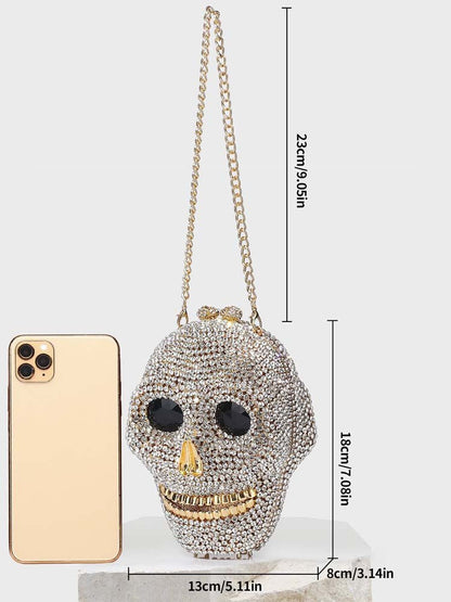 Skull Clutch Bag - Halloween Women's Crystal Party Clutch Bag