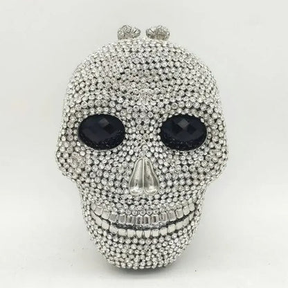 Skull Clutch Bag - Halloween Women's Crystal Party Clutch Bag