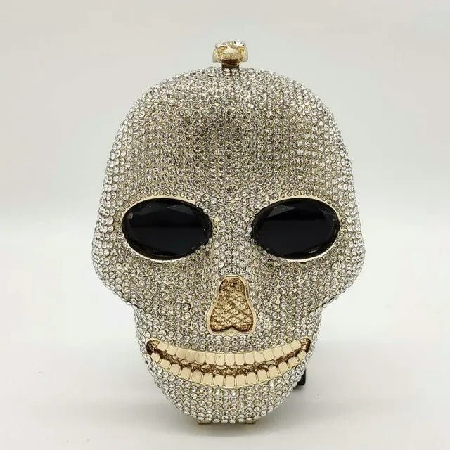 Skull Clutch Bag - Halloween Women's Crystal Party Clutch Bag