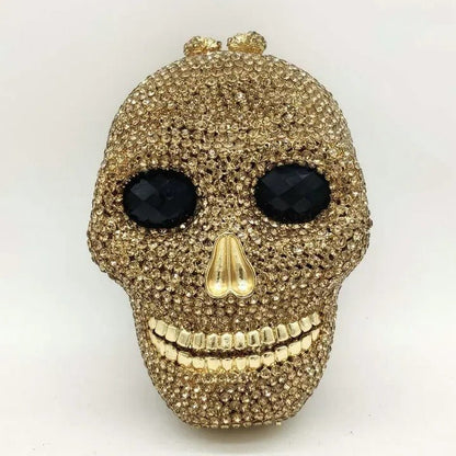 Skull Clutch Bag - Halloween Women's Crystal Party Clutch Bag