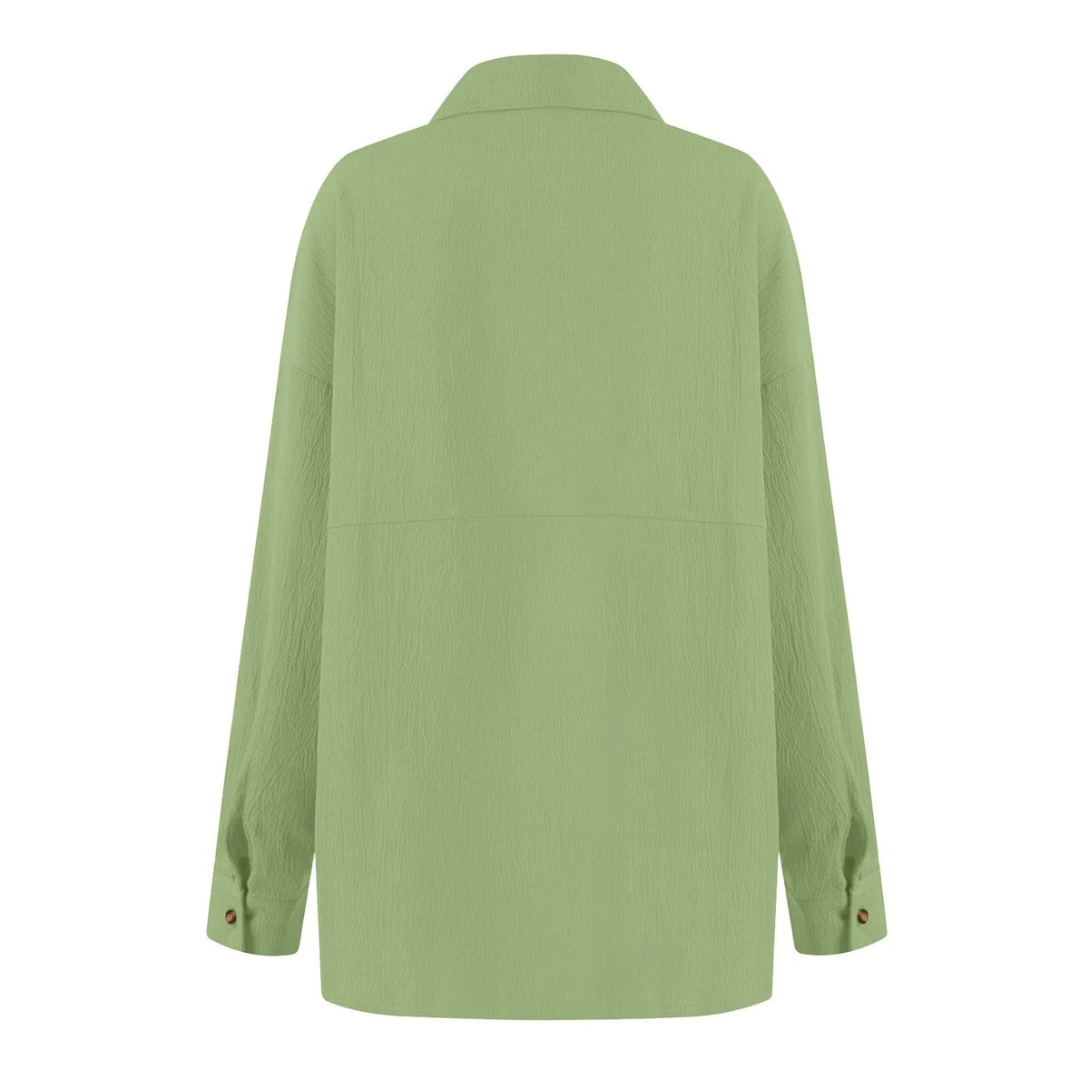 Elegant Blouse for Women – Loose-Fit Single-Breasted Long Sleeve Shirt
