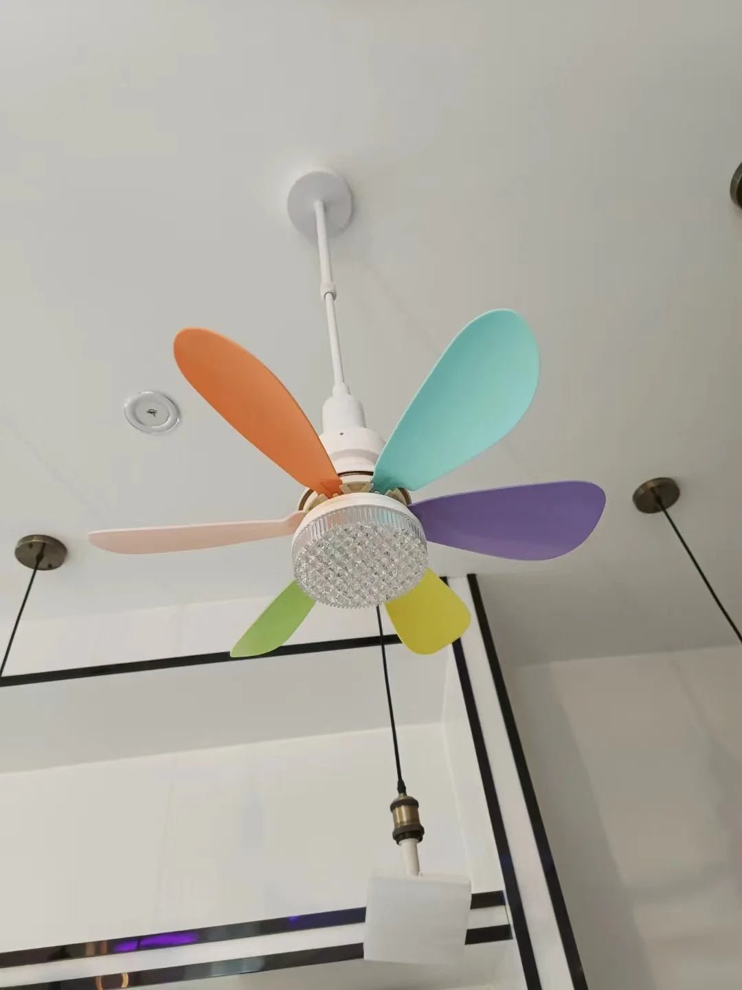 Smart Control Light Fan – 6-Leaved LED Bulb with Remote for Effortless Bedroom & Living Room Lighting