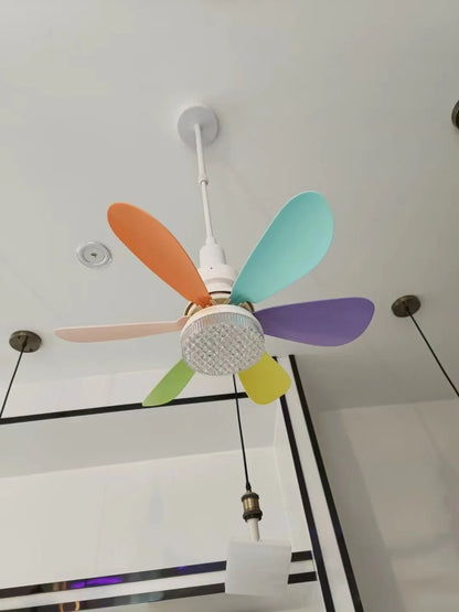 Smart Control Light Fan – 6-Leaved LED Bulb with Remote for Effortless Bedroom & Living Room Lighting