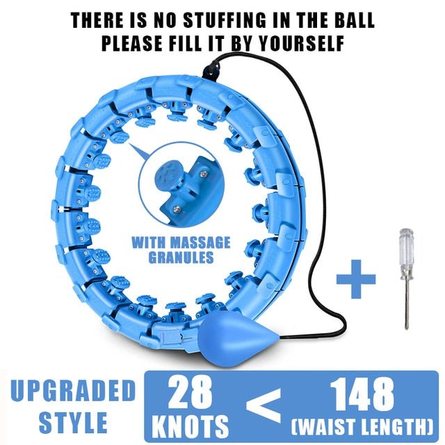 Smart Hoop Weighted Fit for Adults Weight Loss - 2 in 1 Fitness Massage