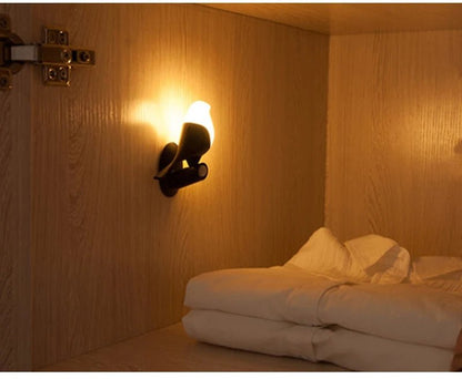 Smart LED Magpie Bird Lamp – USB-Charged Night Light with Smart Vibration Sensor, Egg-Inspired LED for Desk, Home Décor, and Gift Giving