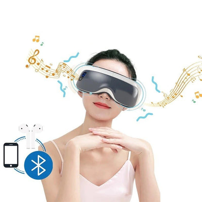 Smart Massager Eyes Glasses - Rechargeable Bluetooth Music Heated Eye Mask Massager