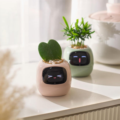 7 Sensors Smart Planter - Smart Flower Pot, and Ai Chips Make Raising Plants Easy and Fun for Living Room