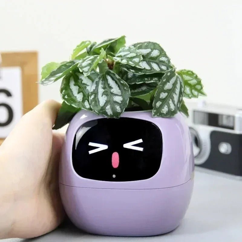 7 Sensors Smart Planter - Smart Flower Pot, and Ai Chips Make Raising Plants Easy and Fun for Living Room