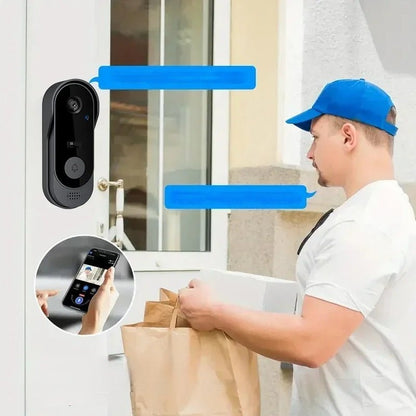 Smart WiFi Video Doorbell with HD Intercom – HD Clarity, Night Vision & Waterproof Security for 24/7 Smart Home Protection
