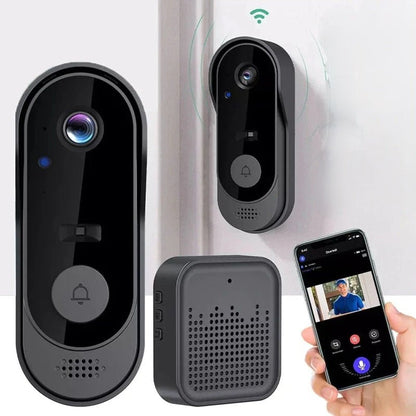 Smart WiFi Video Doorbell with HD Intercom – HD Clarity, Night Vision & Waterproof Security for 24/7 Smart Home Protection