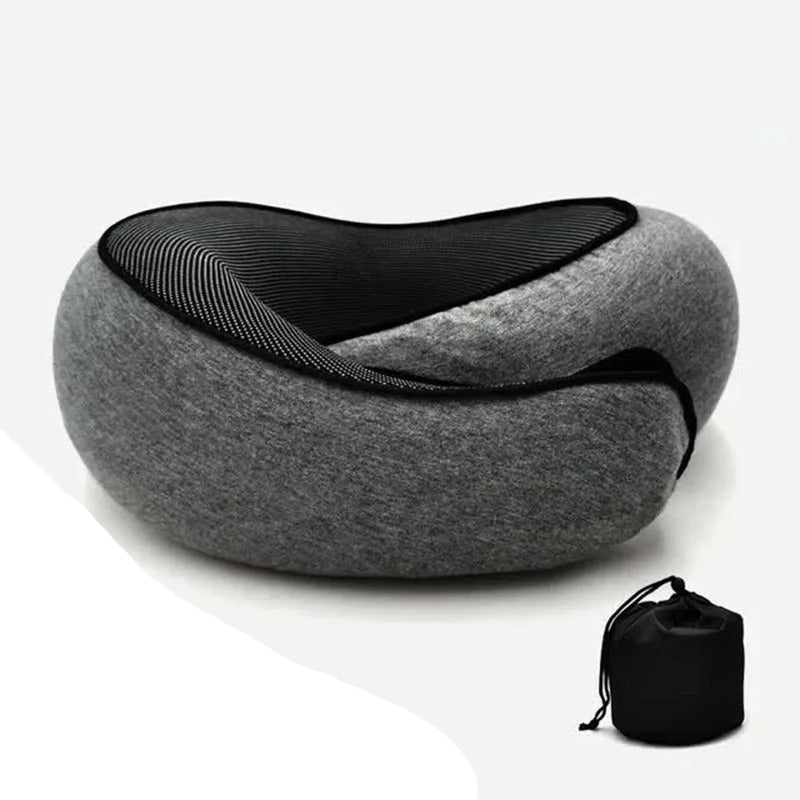 Snail Style Memory Foam Travel Curved Neck Pillow - U-shaped, Portable, Adjustable Support Neck Brace Pillow