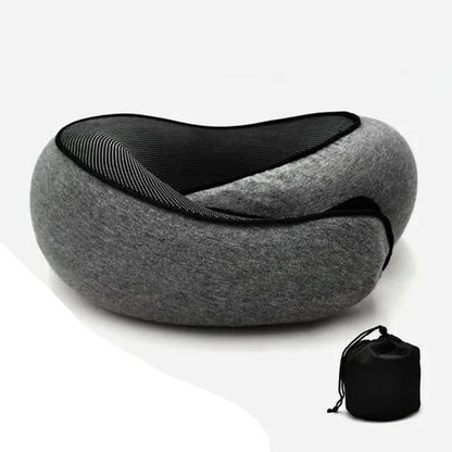 Snail Style Memory Foam Travel Curved Neck Pillow - U-shaped, Portable, Adjustable Support Neck Brace Pillow