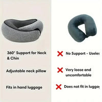 Snail Style Memory Foam Travel Curved Neck Pillow - U-shaped, Portable, Adjustable Support Neck Brace Pillow