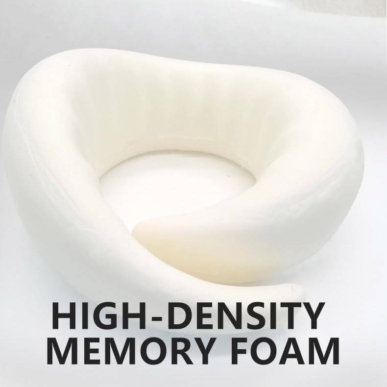 Snail Style Memory Foam Travel Curved Neck Pillow - U-shaped, Portable, Adjustable Support Neck Brace Pillow