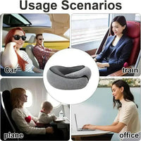 Snail Style Memory Foam Travel Curved Neck Pillow - U-shaped, Portable, Adjustable Support Neck Brace Pillow
