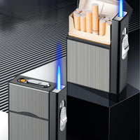 Metal Cigarette Case With Lighter