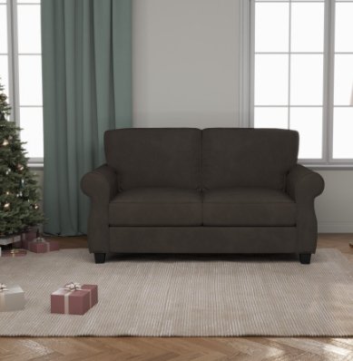Sofa with Solid Wood Frame, Comfy Sofa Couch with Extra Deep Seats, Modern 2-Seater Sofa for Living Room, Apartment, Lounge
