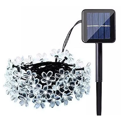 Cherry Blossom Fairy String Lights - Solar or Battery Powered, for Gardens, Weddings, Patios & Christmas Decor